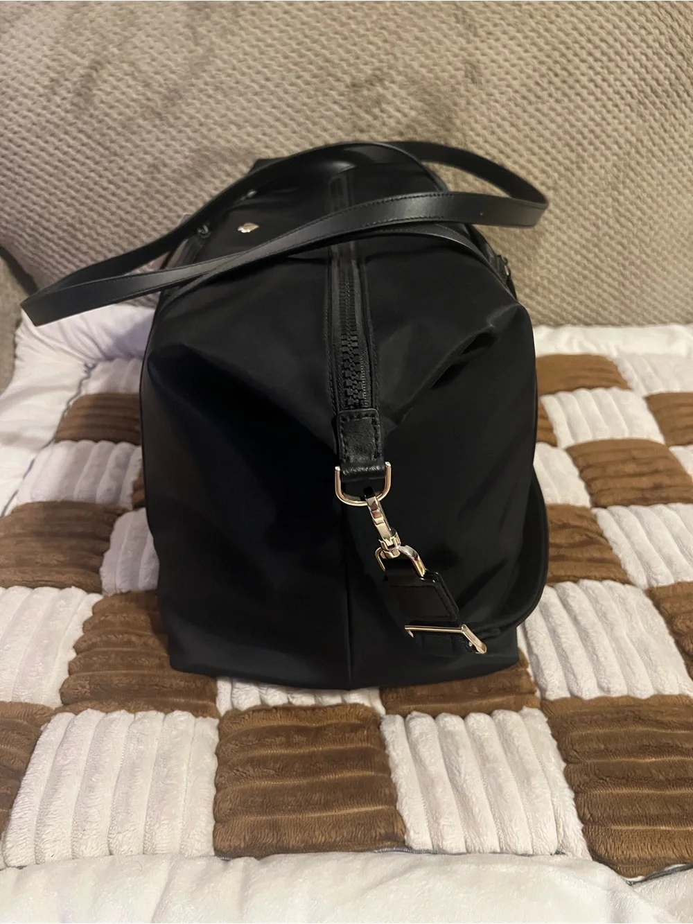 Kate Spade Jae Black Nylon Weekender Duffle NWTS!